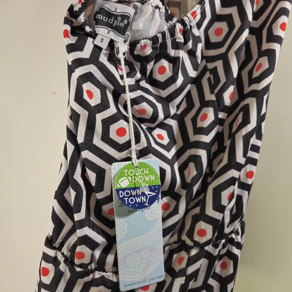 Mud Pie Leighton Maxi 3 Way Dress Geometric Design Size Small NWT - Picture 8 of 9
